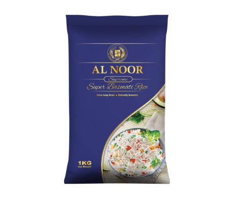 AL NOOR SUPREME SUPER BASMATI RICE 1KG (OLD)
